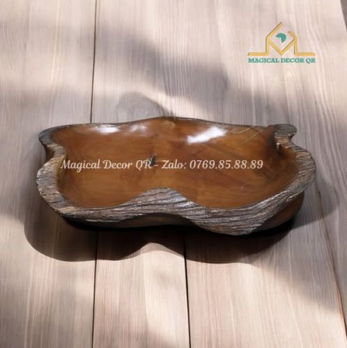 Khay gỗ lũa mẫu 3 