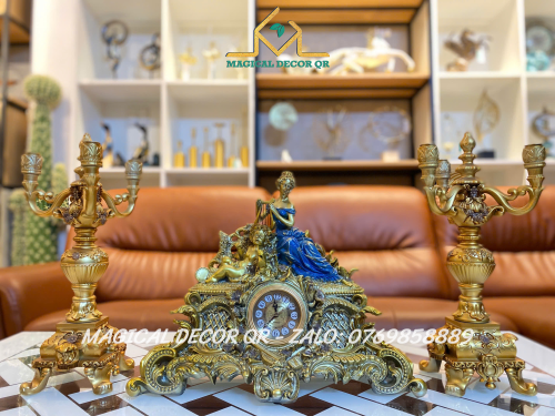 Set Đồng Hồ Nữ Thần Giá Nến 