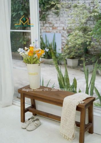 Ghế bằng dài - 1 chân nâu - 1m